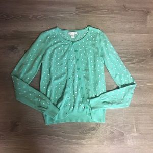 Forever 21 teal polka dot cardigan 🎉3 for 10🎉